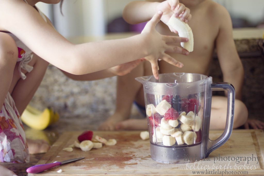 banana strawberry yogurt made my kids