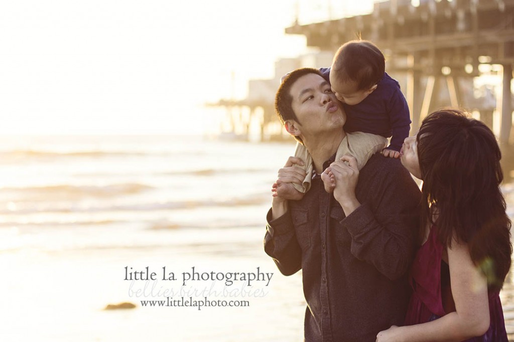 family photography at beach in santa monica